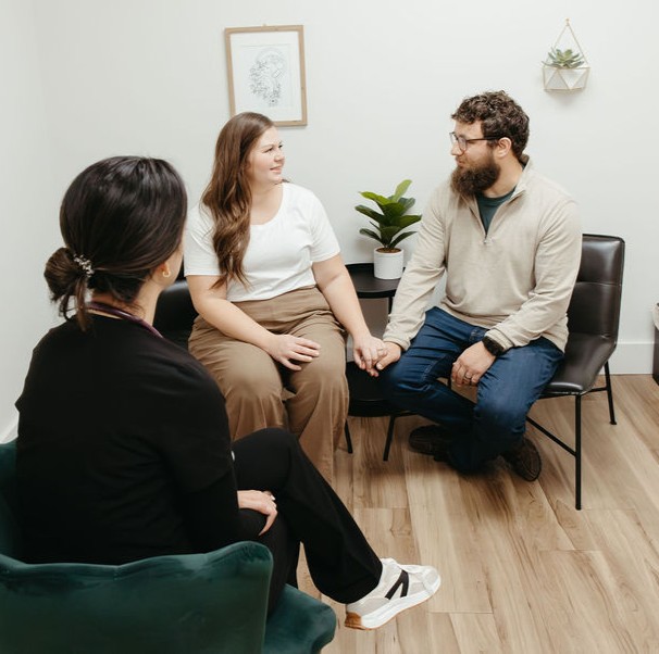 A couple at a fertility consult